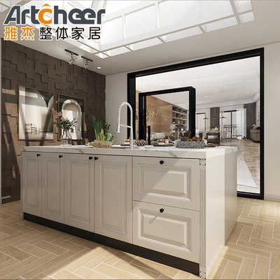 comprar Armário de cozinha branco de estilo tradicional com construção de madeira maciça e carcaça de compensado fabricação em linha