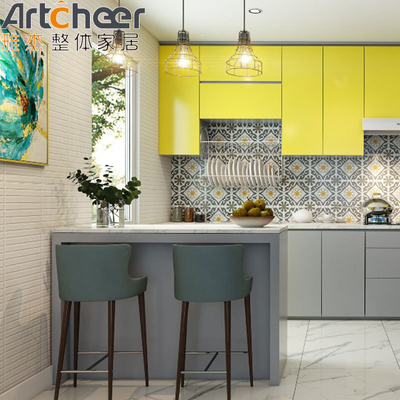 comprar Acessórios de lavatório Armários de cozinha modulares com tamanho personalizado e acabamento de laca fabricação em linha