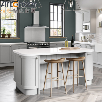 comprar Armários de cozinha de apartamentos pequenos feitos sob medida com balcão de vidro cristalizado fabricação em linha