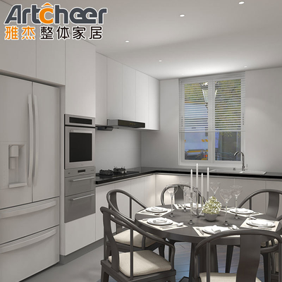 comprar Armários de cozinha duráveis pré-fabricados de madeira maciça de estilo shaker com balcão de borda abobadada de raio fabricação em linha