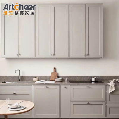 comprar Armário de cozinha modular moderno de borda plana para montagem sem problemas fabricação em linha