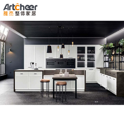 comprar Armário de cozinha de mesa de pedra sinterizada com armário de ilha fabricação em linha