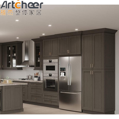 comprar Colorido personalizado Armário de cozinha de madeira moderno para renovação de cozinha durável fabricação em linha
