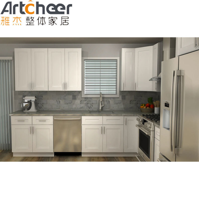 comprar Armário de cozinha de embalagem plana acessível com material de porta HPL / HPDL e design personalizado fabricação em linha