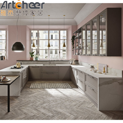 comprar Armários de estilo italiano Armário de cozinha de madeira maciça com grau de material E1 e original fabricação em linha