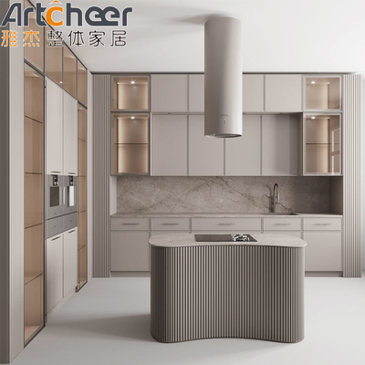 comprar Armários de cozinha modular vintage com material de madeira maciça e conjunto completo da Cucina fabricação em linha