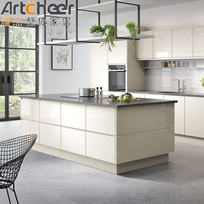 comprar Embalagem de correio Madeira Melamina Mobiliário moderno Gabinete de cozinha com material de grau E0 fabricação em linha