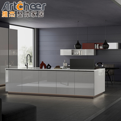 comprar Embalagem de correio N Armários de cozinha de design modular com dobradiças suaves e fechadas Cor Personalizada fabricação em linha