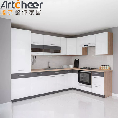 comprar Armários de cozinha de acabamento de laca de alto brilho com design modular e ilha de cozinha fabricação em linha