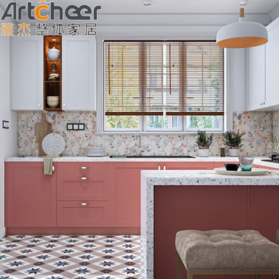 comprar Armários de cozinha rosa descontinuados Armários de base tipados fabricação em linha