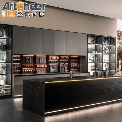 comprar Armário de cozinha moderno, dobradiças suaves e fechadas com conjuntos completos Design em Cebu Filipinas fabricação em linha