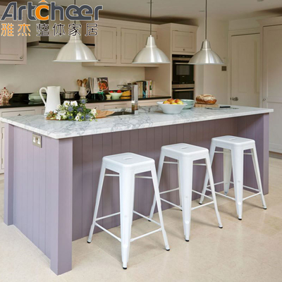 comprar Ilha de cozinha moderna de laca preta com design modular e portas de compensado fabricação em linha