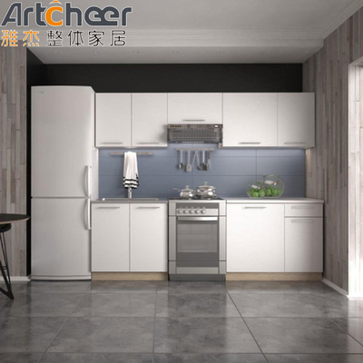 comprar HPL / HPDL Armários de cozinha de porta conjuntos completos com estilo moderno e base de lavatório durável fabricação em linha