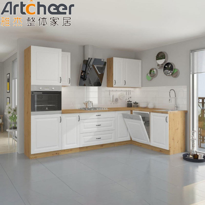 comprar Armários de cozinha antigos em compensado e bordas de balcão de estilo moderno para design de cozinha clássico fabricação em linha