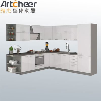 comprar Armários de cozinha de villa com design modular / RTA e tamanho personalizado em material contraplacado fabricação em linha