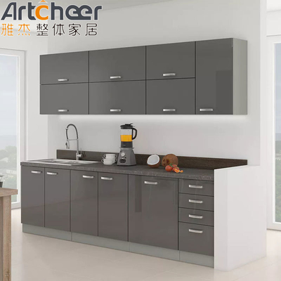 comprar Armário de cozinha de estilo francês com balcão de borda abobadada e tabuleiro de melamina fabricação em linha