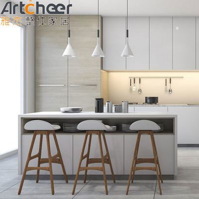 comprar Armário de cozinha de alta armazenagem com ilha em design minimalista Modular / RTA ou personalizado fabricação em linha