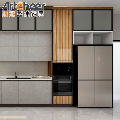 comprar Conjunto completo de armários de cozinha de estilo moderno prontos para montagem para melhorias domésticas fabricação em linha