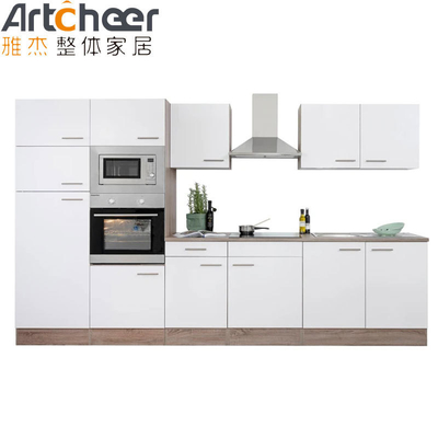 comprar Material de porta MDF Gabinete de cozinha moderno com unidade de armário alto e acessórios de caixa de arroz fabricação em linha