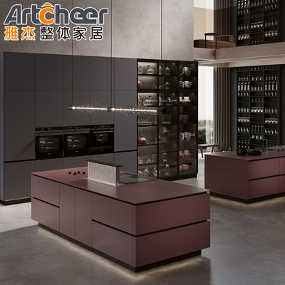 comprar Armários de cozinha Island Design com design italiano moderno e acabamento de laca durável fabricação em linha