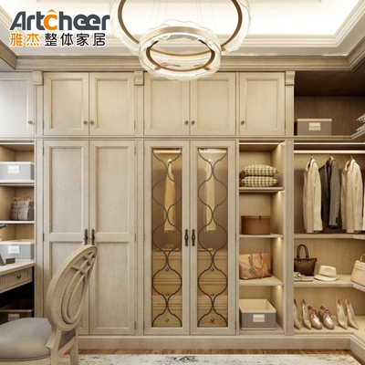 comprar Guarda-roupa de canto em forma de I de madeira ajustável em acabamento branco para móveis de quarto sauditas fabricação em linha