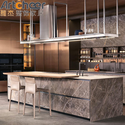 comprar Customize tamanho durável gabinete de luxo cozinha com porta de vidro e armazenamento Susan preguiçoso fabricação em linha