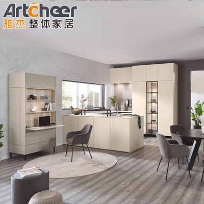 comprar Armários de cozinha modular de madeira com estilo antigo e luxo de mármore superior de tamanho personalizado fabricação em linha