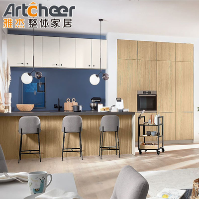comprar Armário de cozinha pendurado de madeira de grau E0 para cozinha de estilo europeu moderno fabricação em linha