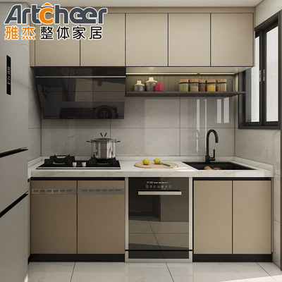 comprar Armário de cozinha de PVC de madeira compensada com design moderno da Ilha Negra, feito pela KingV fabricação em linha