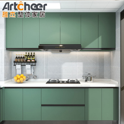 comprar Armário de cozinha moderno e elegante com tratamento de superfície de painel de porta de membrana de PVC fabricação em linha