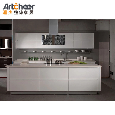 comprar Porta plana de mármore Armazém de cozinha de madeira maciça Conjunto de móveis estilo italiano contemporâneo fabricação em linha
