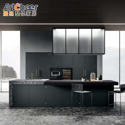 comprar Armário de cozinha de madeira maciça em tamanho personalizado com recipiente de resíduos e design modular fabricação em linha