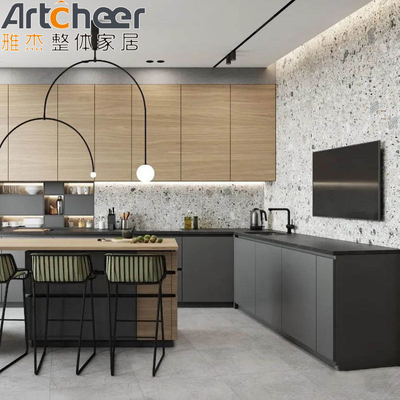 comprar Armários de cozinha escandinavos elegantes e de tamanho personalizado fabricação em linha