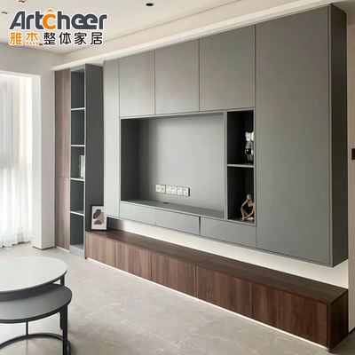 comprar Armário de TV de parede de quarto em material de madeira com tamanho personalizado e embalagem de correio fabricação em linha