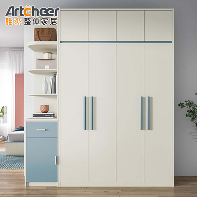 Armazém de melamina branca para quarto moderno em acabamento branco