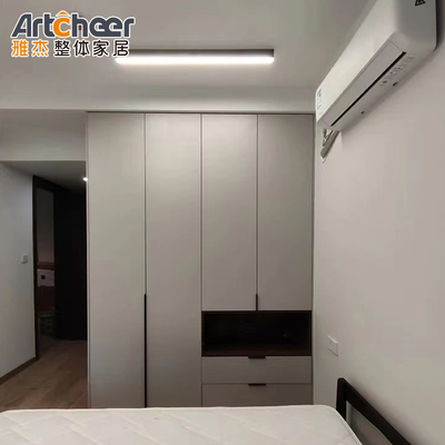 Villa Modern Sliding Alimirah Combinação de vidro de madeira Guarda-roupa Roupas Organizador