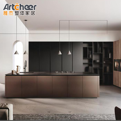Armário de Ilha de Cozinha Contemporânea Flat Pack Design para Casa Moderna E1 Material Grade